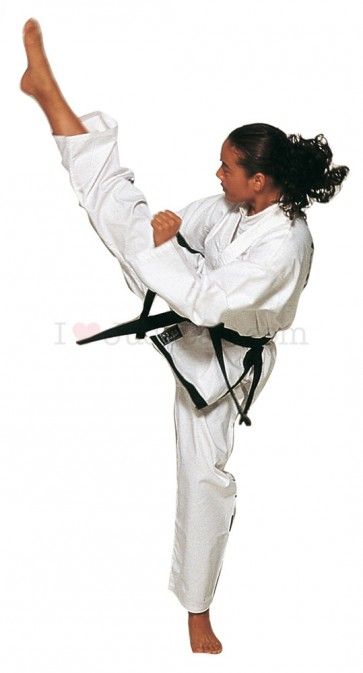 Matsuru 01361 ITF zwarte streep Taekwondo pak