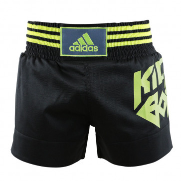 adidas Kickboksshort SKB02 Zwart/Geel Extra Extra Small-M