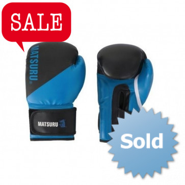 Matsuru 94197 amateur bokshandschoen zwart/blauw