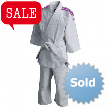adidas Judopak J200 Evolution Wit/Roze ADIJ200WR