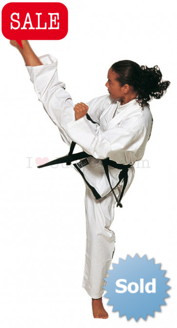 Matsuru 01361 ITF zwarte streep Taekwondo pak